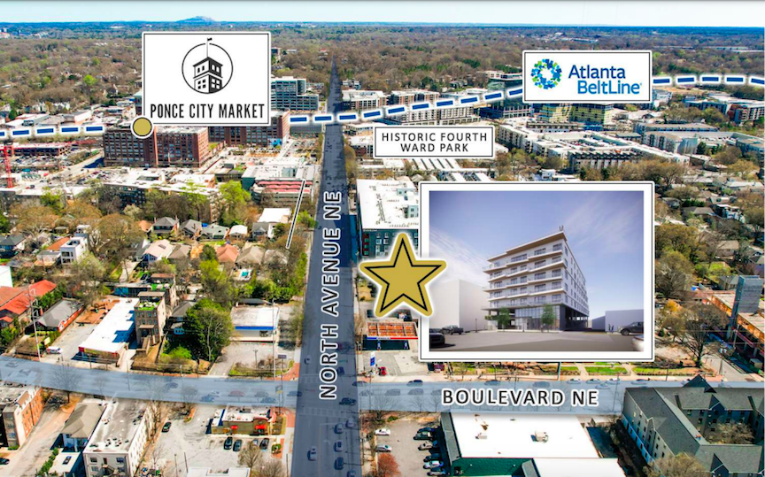 Near Ponce City Market, modern infill project shows signs of life